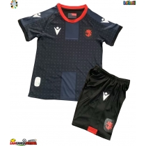 Camisa de Futebol Geórgia Equipamento Secundário Infantil Europeu 2024 Manga Curta (+ Calças curtas)